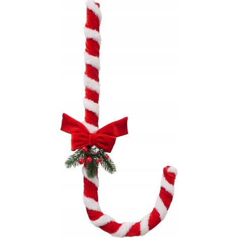 Boltze Canne di Natale Velvy rossa 58 cm