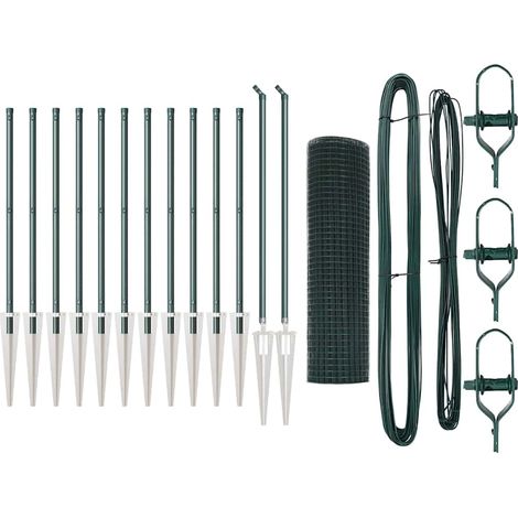 Maison Exclusive - Schweißdrahtzaun mit Spikes 25 x 0,4 m (B x H)