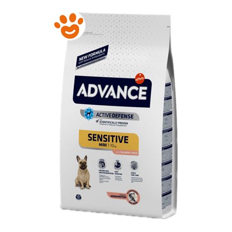 Advance Dog Sensitive Adult Mini Salmone e Riso  - Advance Dog Sensitive Adult Mini Salmone e Riso - Sacco Da 1,5 Kg