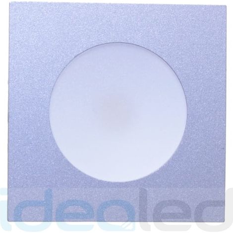 Faretto LED quadrato grigio 2W 4000K 12V IdeaLED ID-1502 (1/2)