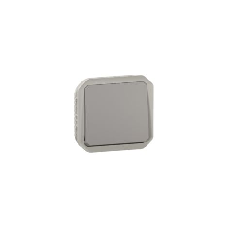 POUSSOIR NO ÉTANCHE PLEXO 10A IP55 IK08 AVEC ENJOLIVEUR - FINITION GRIS LEGRAND LEG069540L (1/4)