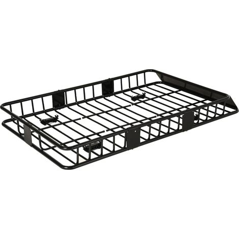 Cestello portabagagli da tetto auto regolabile in metallo nero 162 x 99 x 16 cm, HOMVRA