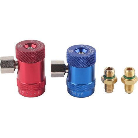 Adaptateur rapide pour systèmes de climatisation automobile, raccords de remplissage de fluide fluoré haute/basse pression, connexions HS-1234YF