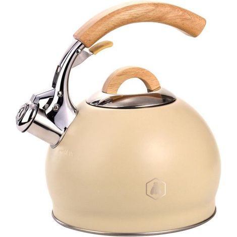 Bouilloire sifflante beige Laguiole capacité de 3L (1/4)