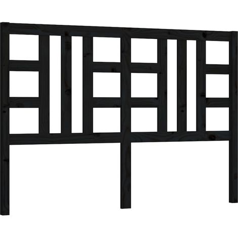 Tête de lit accessoire couchage chambre à coucher meuble 166 x 4 x 100 cm bois de pin noir TDL0202205 (1/4)