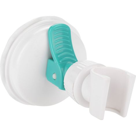 Support solide à ventouse pour pommeau de douche, support mural réglable en hauteur, accessoire de salle de bains, étrier inoxydable, fixation sans perçage, 1 pièce. (1/5)