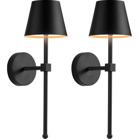 Lot de 2 appliques murales sans fil avec télécommande, lampe de chevet LED rechargeable, éclairage miroir à intensité variable, 3000K - 6000K (1/5)