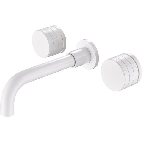Robinet de lavabo mural 052 en laiton blanc collection Argolide (1/2)