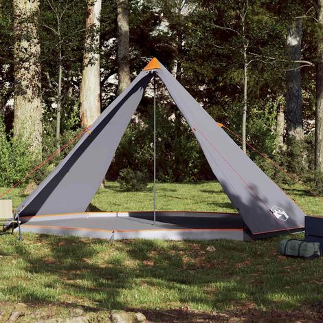 vidaXL Tienda familiar tipi para 8 personas impermeable gris naranja (1/5)
