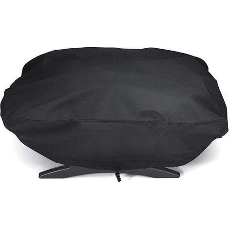 Housse pour barbecue Weber 7110 série Q1000 - Protection anti-poussière et imperméable - Résistante au vent, aux UV et aux déchirures - 67,1 x 44 x 32 cm - Accessoire pour barbecue (1/5)