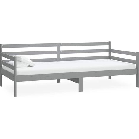 Maison Exclusive - Lit de jour sans matelas gris bois de pin massif 90x200 cm (1/5)