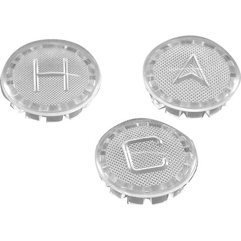 Produit du fabricant, lot de 3 boutons transparents pour robinets Pfister, dimensions : 2,41 x 0,76 x 2,39 cm (1/5)