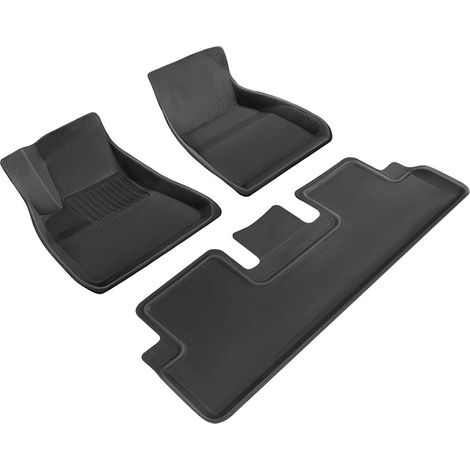 3D-Antirutsch-Fußmatten für Linkslenker, kompatibel mit Tesla Model 3 (2018-2022) (große Größe) (Übergewicht) (1/5)