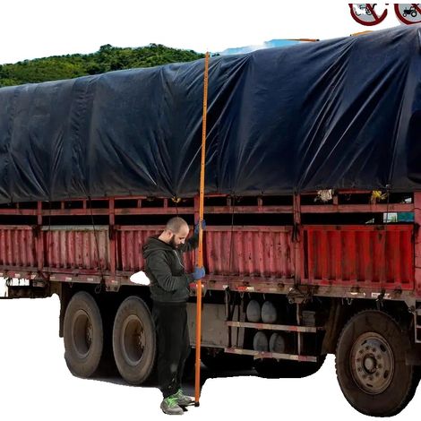 Pértiga telescópica para medir la altura, fabricada en fibra de vidrio, rango de altura de 149 a 610 cm, pértiga ajustable, no conductora, incluye bolsa de transporte. (1/5)