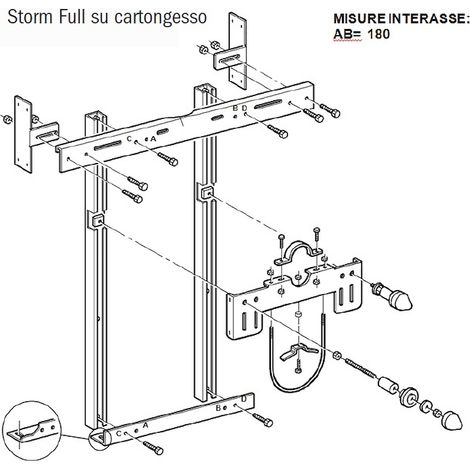 SCELTO DA DESIVERO Staffa Full di fiss. per wc sosp.catino codice prod: DSV16578
