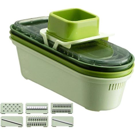 Picadora de verduras - Juego de utensilios de cocina - Corte rápido - Diseño multifuncional - 28,3 x 15,7 cm - Único (1/5)