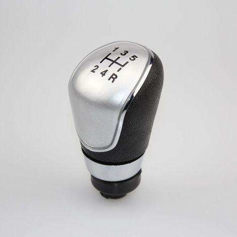 Pommeau de Levier de Vitesse à 5 Vitesses pour Ford Focus 2 MK2 FL MK3 MK4 MK7 Mondeo Kuga Galaxy Fiesta - Argent (1/5)