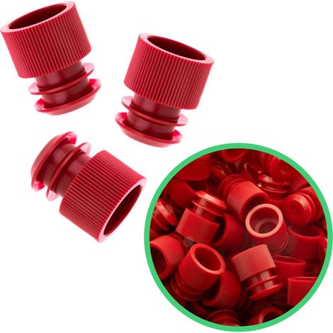 Bouchon d'expansion en plastique pour tubes à essai et flacons, rouge, 16 mm x 50 (1/3)