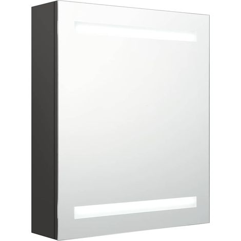 Maison Exclusive - LED-Bad-Spiegelschrank Anthrazit 50x14x60 cm (1/5)