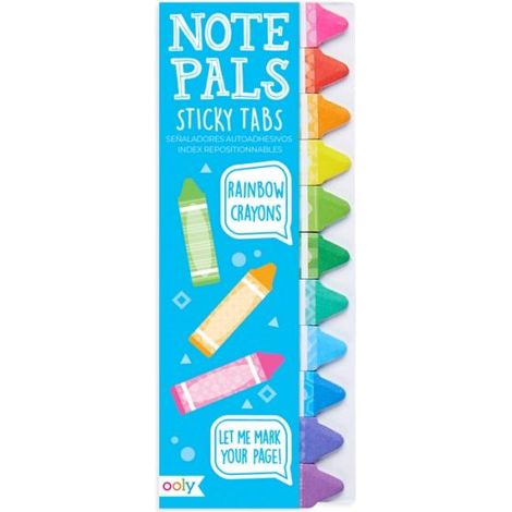 Blocchetti di post-it a forma di pastelli arcobaleno
