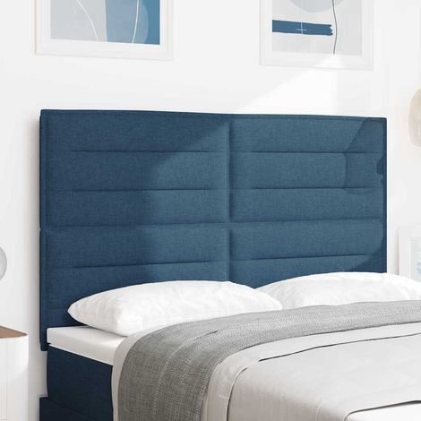 LED Kopfteil mit LED-Lichtleisten Blau 144 cm Stoff (1/5)