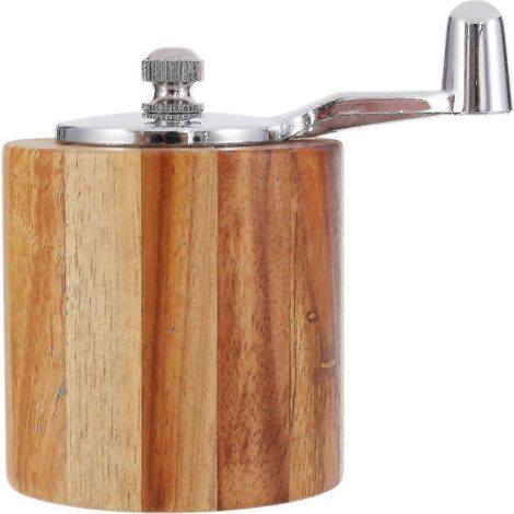 Salt and pepper grinder, hand crank wooden pepper grinder salt shaker