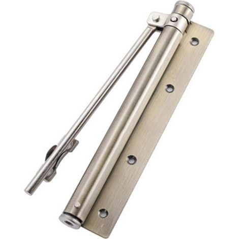 Kit d'ouvre-portes automatiques Ferme-portes en acier inoxydable Ferme-portes domestiques simples avec ressorts réglables et ferme-portes légers à amortissement automatique pour accessoires de portail (1/5)