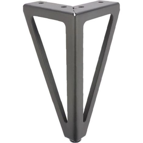 Lot de 4 Pieds de Meuble en Métal Noir, Hauteur 15 cm, Convient pour Tables, Armoires, Canapés et Autres Meubles (1/5)