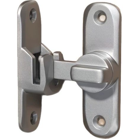 Verrou de Porte pour Portes Coulissantes 90/180 Degrés Serrure de Porte avec Vis pour Porte de Grange Coulissante Cuisines Fenêtre Argent (1/5)