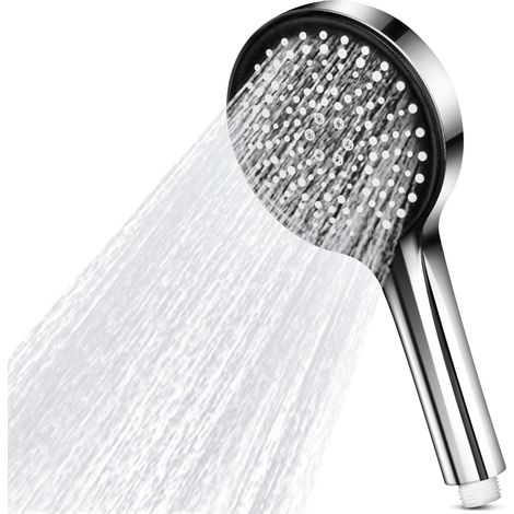 Soffione doccia, soffione doccia a risparmio idrico, diametro 125 mm, 6 modalità regolabili per soddisfare diverse esigenze come lavaggio, lavaggio animali domestici e risciacquo del bagno (argento)