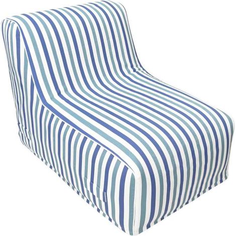 Domo Mea Poltrona Gonfiabile Blu Righe 90x60x70cm per Esterni (1/5)