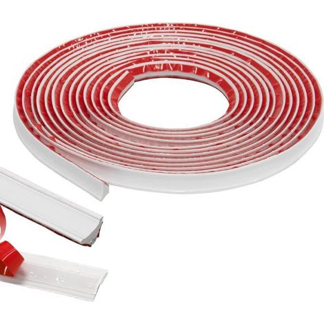 Moulure murale autocollante - Flexible - 1,27 cm x 3 m - Blanche - PVC haute qualité - Adhérence forte (1/5)