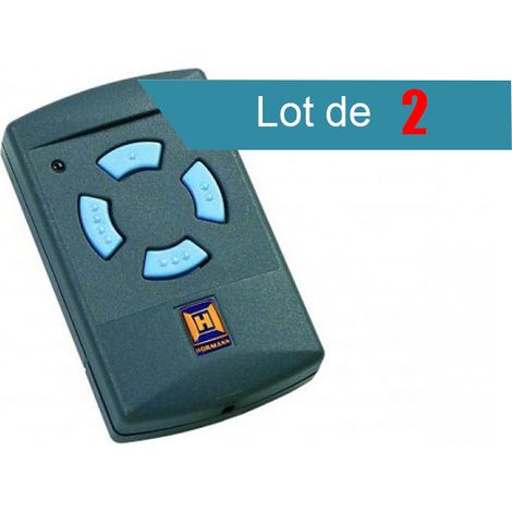 Pack de 2 télécommandes HORMANN HSM4 868 MHz – 4 boutons – Programmable par autoapprentissage – Compatible récepteurs R HE1 BLEU868
