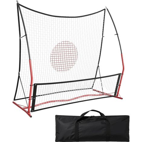 Filet de rebond de football, angles réglables, sac de transport portable, comme montré (1/2)