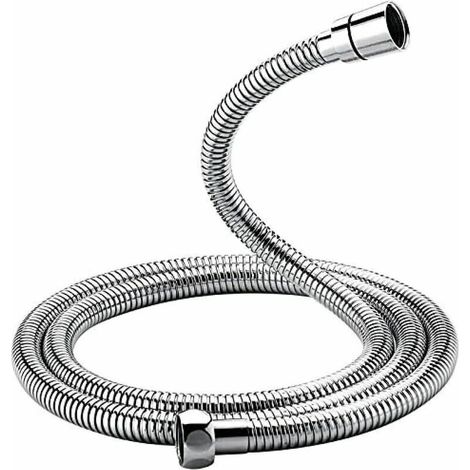 Flexible de douche universel (1,5M), flexible de douche anti-torsion et anti-vrillage, acier inoxydable/chromé (1/5)