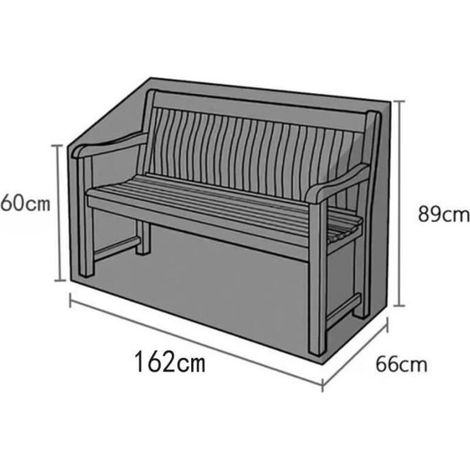 Schutzhülle für 3-Sitzer-Gartensofa – Schwarz – Wasserdicht und winddicht (1/5)
