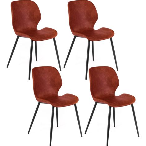 Set 4 Sedie 55x45xH83 cm in Soft-Touch Diana Cuoio (1/5)