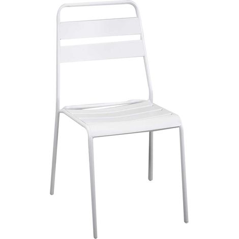 Sedia 50x54xh87 cm in Metallo Rovigo Bianco