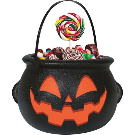 Chaudron citrouille noire 16 cm - Noir