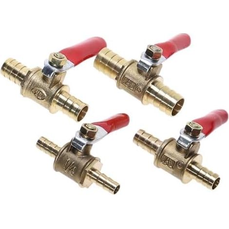 1 Raccord De Tuyau, Laiton Cannelé 6-12 Mm, Pour Eau Huile Air Gaz Carburant, Usage Industriel (1/5)