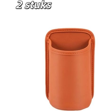 HOXILEELEOPorte-gobelet pour voiture, 2 pièces - Boîte de rangement pour porte/ dossier de siège, orange (1/5)