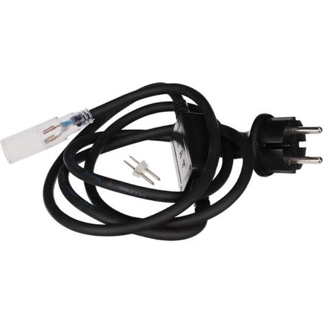 CABLE DE ALIMENTACIÓN PARA MANGUERAS LUMINOSAS CON LEDS - RESISTENTE AL AGUA - 1 ud.