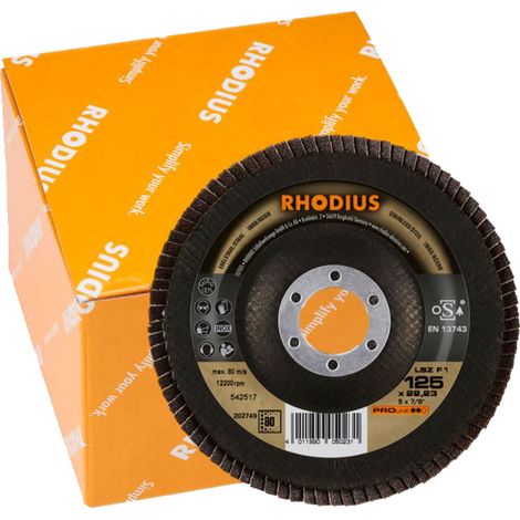 Disco abrasivo lamellare 125 mm K80, 10 pezzi.