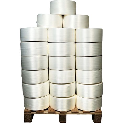 Los von 52 Umreifungsbänder Draht zu Draht 19 mm x 600 m enthält 12 GRATIS - Hochfestes Umreifungsband 550kg - TECPLAST LFF5