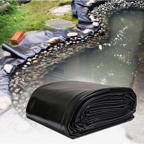 1 Bâche D'étang EPDM 2x4.5m Noir, Revêtement Robuste Pour Bassin À Poissons Et Paysage (1/5)