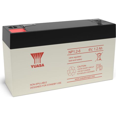 Batteria al piombo ermetica 6V 1,2Ah - Yuasa NP1.2-6