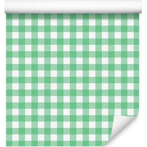 Papier peint à motif tissu menthe et vert pour salon et chambre 50x1000 cm (1/5)
