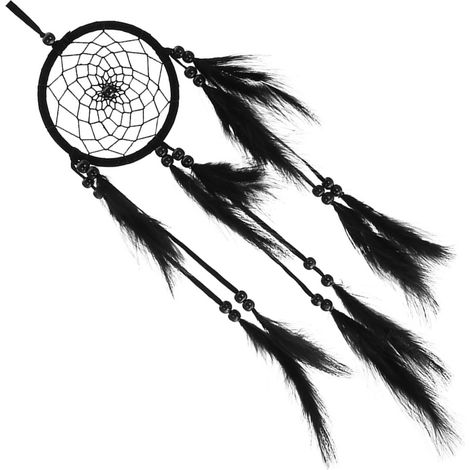 1 grand pendentif attrape-rêves fait main, objet de décoration pour le salon, cadeau, décoration intérieure, noir. (1/5)
