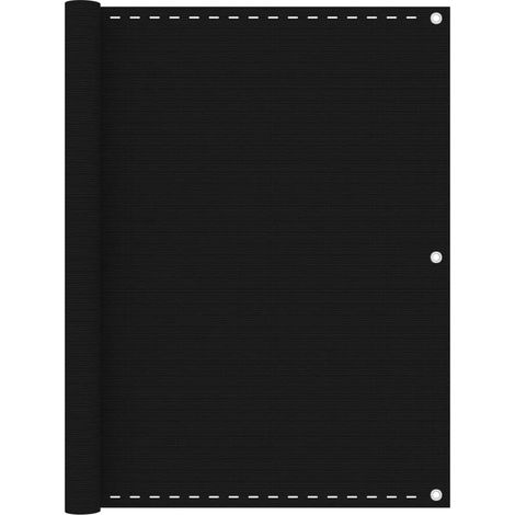 Écran de balcon brise pare vue protection confidentialité 120 x 600 cm PEHD noir