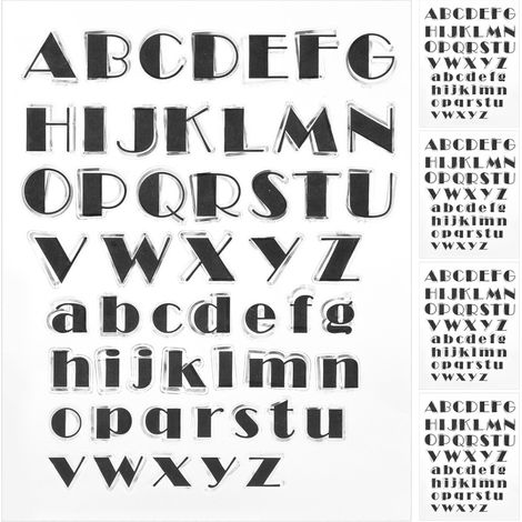 Pegatinas de letras reutilizables con diseño brillante, ideales para manualidades, decoración de aulas, etc. 5 pegatinas transparentes autoadhesivas.